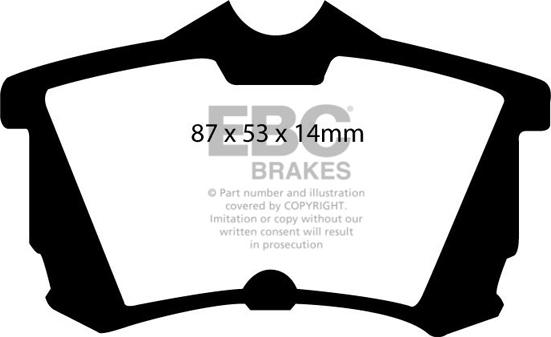 EBC Brakes DP1216 - Комплект спирачно феродо, дискови спирачки vvparts.bg