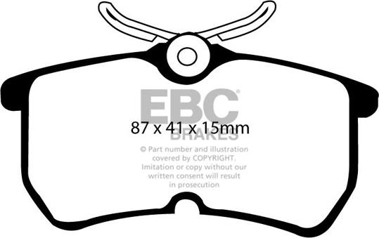 EBC Brakes DP1218 - Комплект спирачно феродо, дискови спирачки vvparts.bg