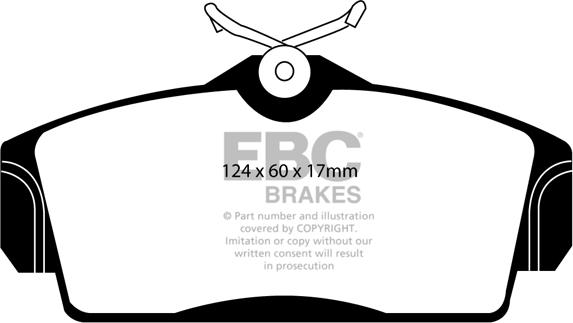 EBC Brakes DP1238 - Комплект спирачно феродо, дискови спирачки vvparts.bg