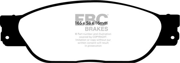 EBC Brakes DP1220/2 - Комплект спирачно феродо, дискови спирачки vvparts.bg