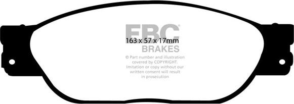 EBC Brakes DP41220R - Комплект спирачно феродо, дискови спирачки vvparts.bg