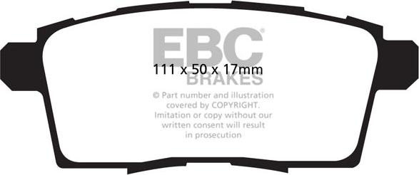 EBC Brakes DP1795 - Комплект спирачно феродо, дискови спирачки vvparts.bg
