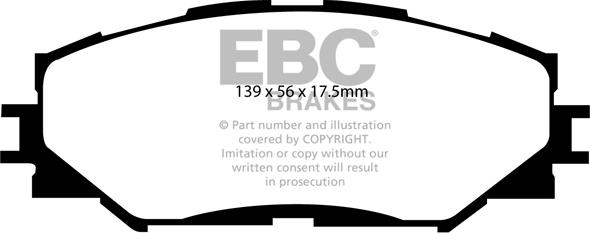 EBC Brakes DP1791 - Комплект спирачно феродо, дискови спирачки vvparts.bg
