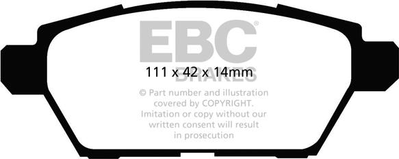 EBC Brakes DP1766 - Комплект спирачно феродо, дискови спирачки vvparts.bg