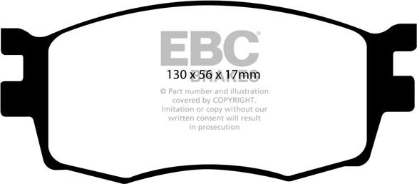 EBC Brakes DP1768 - Комплект спирачно феродо, дискови спирачки vvparts.bg