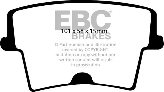 EBC Brakes DP31722/2C - Комплект спирачно феродо, дискови спирачки vvparts.bg