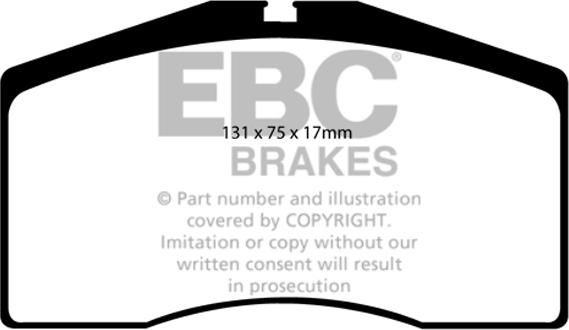 EBC Brakes DP9997 - Комплект спирачно феродо, дискови спирачки vvparts.bg