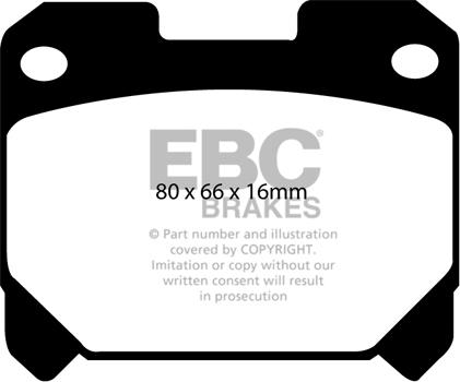 EBC Brakes DP31005C - Комплект спирачно феродо, дискови спирачки vvparts.bg