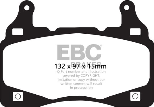 EBC Brakes DP31895C - Комплект спирачно феродо, дискови спирачки vvparts.bg