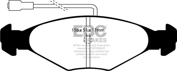 EBC Brakes DP384 - Комплект спирачно феродо, дискови спирачки vvparts.bg