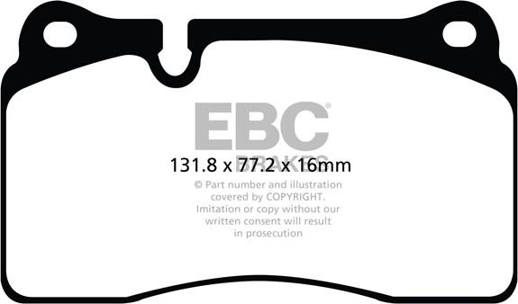 EBC Brakes DP32070C - Комплект спирачно феродо, дискови спирачки vvparts.bg