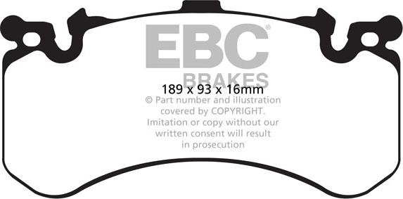EBC Brakes DP42158R - Комплект спирачно феродо, дискови спирачки vvparts.bg
