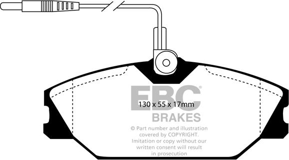 EBC Brakes DP2949 - Комплект спирачно феродо, дискови спирачки vvparts.bg