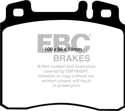 EBC Brakes DP2963 - Комплект спирачно феродо, дискови спирачки vvparts.bg