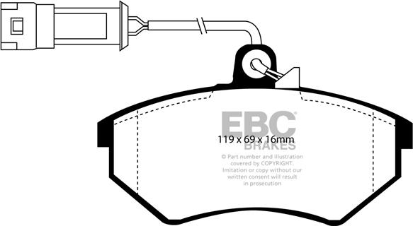 EBC Brakes DP2982/2 - Комплект спирачно феродо, дискови спирачки vvparts.bg