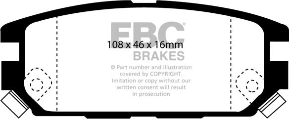 EBC Brakes DP2987 - Комплект спирачно феродо, дискови спирачки vvparts.bg