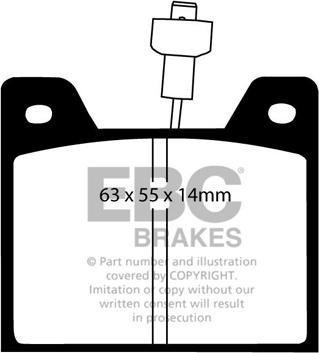 EBC Brakes DP292 - Комплект спирачно феродо, дискови спирачки vvparts.bg