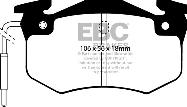 EBC Brakes DP458 - Комплект спирачно феродо, дискови спирачки vvparts.bg