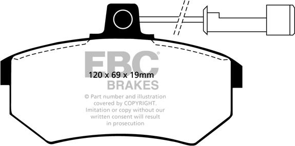 EBC Brakes DP2486 - Комплект спирачно феродо, дискови спирачки vvparts.bg