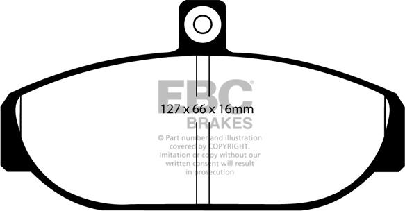 EBC Brakes DP435 - Комплект спирачно феродо, дискови спирачки vvparts.bg