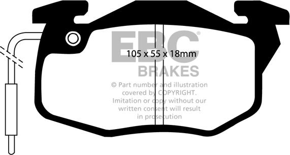 EBC Brakes DP2545 - Комплект спирачно феродо, дискови спирачки vvparts.bg