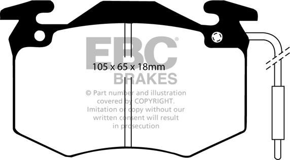 EBC Brakes DP2546 - Комплект спирачно феродо, дискови спирачки vvparts.bg