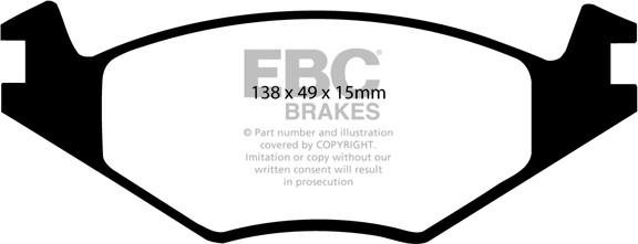 EBC Brakes DP2517 - Комплект спирачно феродо, дискови спирачки vvparts.bg
