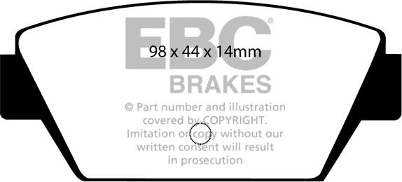 EBC Brakes DP2576 - Комплект спирачно феродо, дискови спирачки vvparts.bg