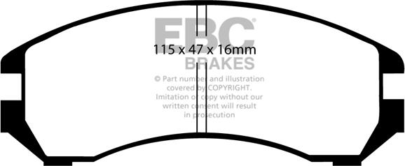 EBC Brakes DP2665 - Комплект спирачно феродо, дискови спирачки vvparts.bg