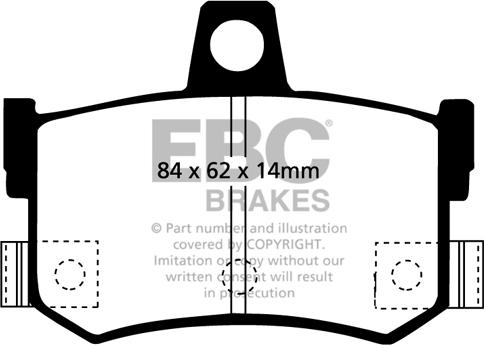EBC Brakes DP2662/2 - Комплект спирачно феродо, дискови спирачки vvparts.bg