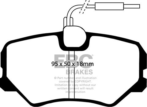 EBC Brakes DP4687R - Комплект спирачно феродо, дискови спирачки vvparts.bg