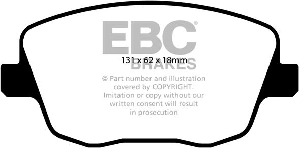 EBC Brakes DP21436 - Комплект спирачно феродо, дискови спирачки vvparts.bg