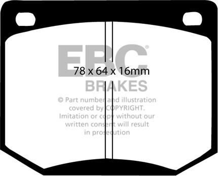 EBC Brakes DP216 - Комплект спирачно феродо, дискови спирачки vvparts.bg