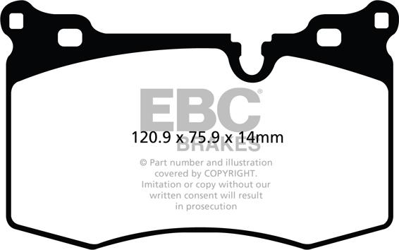EBC Brakes DP21854 - Комплект спирачно феродо, дискови спирачки vvparts.bg