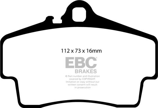 EBC Brakes DP21208 - Комплект спирачно феродо, дискови спирачки vvparts.bg