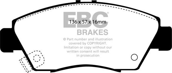 EBC Brakes DP891 - Комплект спирачно феродо, дискови спирачки vvparts.bg