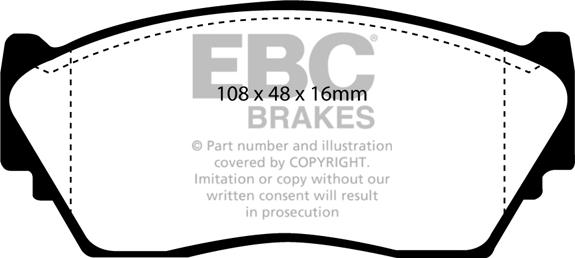 EBC Brakes DP2892 - Комплект спирачно феродо, дискови спирачки vvparts.bg