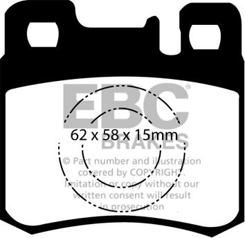 EBC Brakes DP2846 - Комплект спирачно феродо, дискови спирачки vvparts.bg