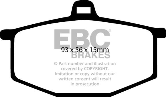 EBC Brakes DP284 - Комплект спирачно феродо, дискови спирачки vvparts.bg