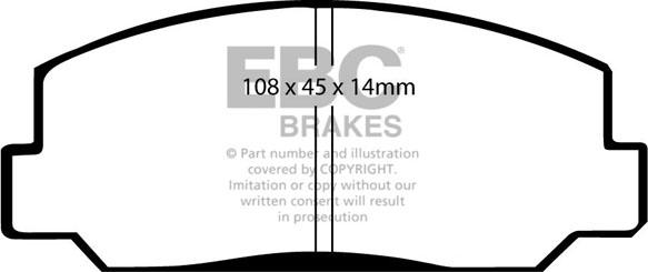 EBC Brakes DP281 - Комплект спирачно феродо, дискови спирачки vvparts.bg