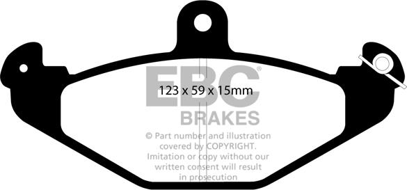 EBC Brakes DP2885 - Комплект спирачно феродо, дискови спирачки vvparts.bg