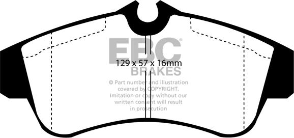 EBC Brakes DP2833 - Комплект спирачно феродо, дискови спирачки vvparts.bg