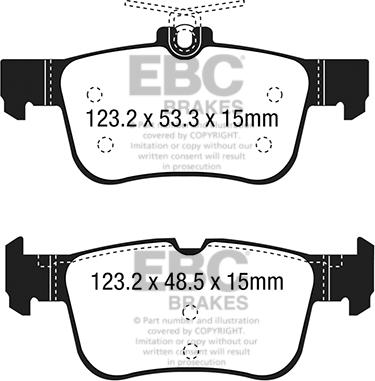 EBC Brakes DP23047 - Комплект спирачно феродо, дискови спирачки vvparts.bg