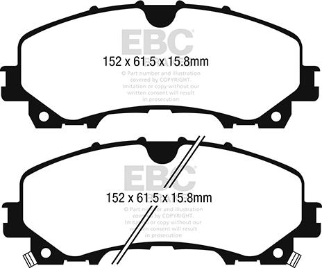 Protechnic PRP1715 - Комплект спирачно феродо, дискови спирачки vvparts.bg