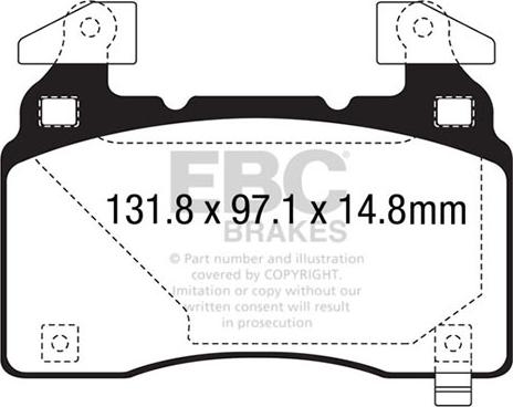 EBC Brakes DP23028 - Комплект спирачно феродо, дискови спирачки vvparts.bg