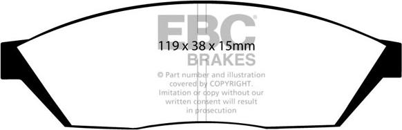 EBC Brakes DP2374 - Комплект спирачно феродо, дискови спирачки vvparts.bg