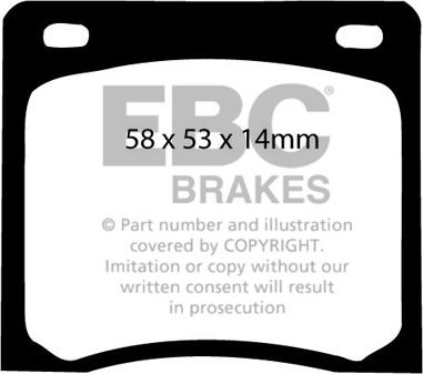 EBC Brakes DP237 - Комплект спирачно феродо, дискови спирачки vvparts.bg