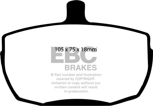 EBC Brakes DP2241 - Комплект спирачно феродо, дискови спирачки vvparts.bg