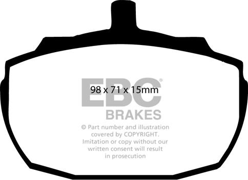 EBC Brakes DP2243 - Комплект спирачно феродо, дискови спирачки vvparts.bg
