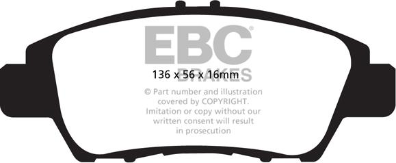 EBC Brakes DP22041 - Комплект спирачно феродо, дискови спирачки vvparts.bg